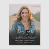 Carte de remerciements photo commémorative funérai (Devant)