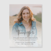 Carte de remerciements photo commémorative funérai (Devant)