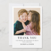 Carte De Remerciements Photo d'anniversaire conjoint (Devant)