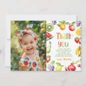 Carte de remerciements photo d'anniversaire de deu (Devant)