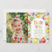 Carte de remerciements photo d'anniversaire de deu (Devant)