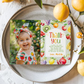 Carte de remerciements photo d'anniversaire de deu