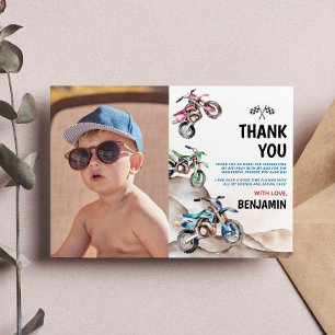 Carte de remerciements photo d'anniversaire de la 