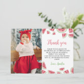 Carte de remerciements photo d'anniversaire de la (Debout devant)