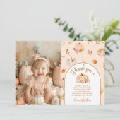 Carte de remerciements photo d'anniversaire petit  (Debout devant)