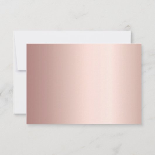 Carte De Remerciements Photo d'anniversaire rose or arc (Dos)