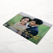 Carte de remerciements photo Darling Script REAL F (Rotation)