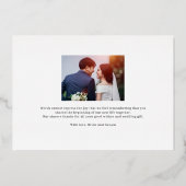 Carte de remerciements photo Darling Script REAL F (Verso)