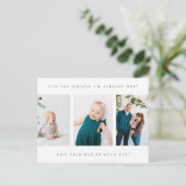 carte de remerciements photo de 1er anniversaire (Debout devant)