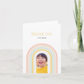 Carte De Remerciements Photo de arc-en-ciel moderne (Devant)