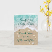 Carte de remerciements photo de Beach Waves (Fleur jaune)