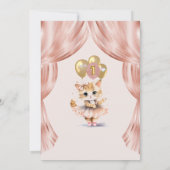 Carte De Remerciements Photo de chat dansant charmant pour la première fê (Dos)