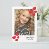 Carte De Remerciements Photo de classe Amour Cœur Saint Valentin (Debout devant)