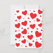 Carte De Remerciements Photo de classe Amour Cœur Saint Valentin (Dos)