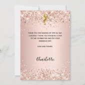 carte de remerciements photo de confirmation en or (Dos)