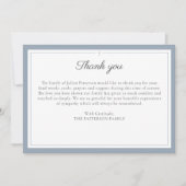 Carte de remerciements photo de croix de script si (Devant)