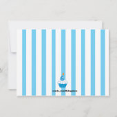 Carte de remerciements photo de Cute Blue Cupcake (Dos)