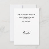 Carte De Remerciements Photo de diplôme blanc élégant (Dos)