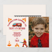 Carte de remerciements photo de fête d'anniversair (Devant / Derrière)