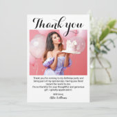 Carte de remerciements photo de fête d'anniversair (Debout devant)