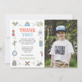 Carte De Remerciements Photo de fête d'anniversaire Camping à tout âge (Devant)