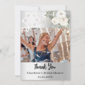 Carte de remerciements photo de Fête des mariées f (Devant)