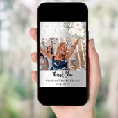 Carte de remerciements photo de Fête des mariées f