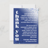 Carte De Remerciements Photo de fin d'études de Blue Connections (Devant)