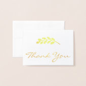 Carte de remerciements photo de Foil Eucalyptus Ma (Devant avec enveloppe)