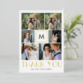 Carte de remerciements photo de FOIL initial moder (Debout devant)