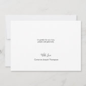 Carte De Remerciements Photo de garçon moderne bleu de remerciement de 1è (Dos)