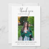 Carte de remerciements photo de graduation de scri (Devant)
