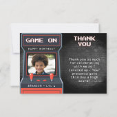 Carte De Remerciements Photo de jeu d'arcade Mur de briques Rétro (Devant)