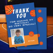 Carte De Remerciements Photo de joyeux anniversaire pour enfants mignons