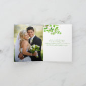 Carte de remerciements PHOTO de la branche feutrée (Intérieur)