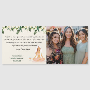 Carte de remerciements photo de la Fête des mariée