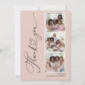 Carte de remerciements photo de la Fête des mariée (Devant)