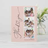 Carte de remerciements photo de la Fête des mariée (Debout devant)