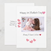 Carte De Remerciements Photo de la Fête des mères (Devant / Derrière)