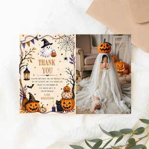 Carte De Remerciements photo de la fête d'Halloween