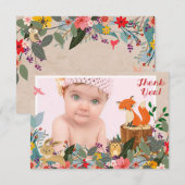 Carte de remerciements photo de la forêt (Devant / Derrière)