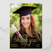 Carte de remerciements photo de la graduation de l (Recto)