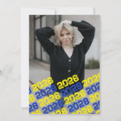 Carte de remerciements photo de la graduation en b (Dos)