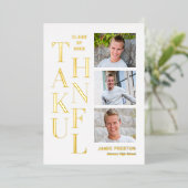 Carte de remerciements photo de la graduation en h (Debout devant)