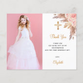 Carte de remerciements photo de la pampa blush (Devant)