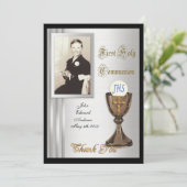 Carte De Remerciements Photo de la première communion (Debout devant)