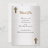 Carte De Remerciements Photo de la première communion (Dos)