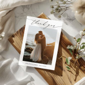 Carte de remerciements photo de la typographie mar