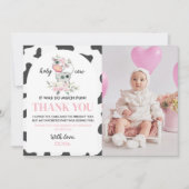 Carte de remerciements photo de l'anniversaire de  (Devant)