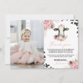 Carte de remerciements photo de l'anniversaire de  (Devant)